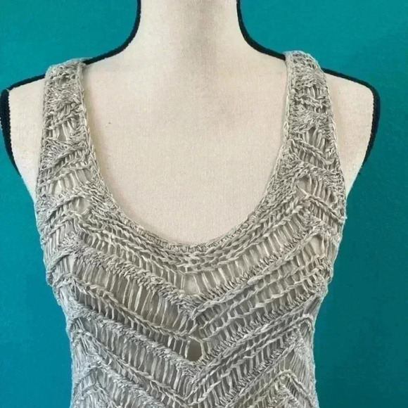 New with tags Eileen fisher grey scoop neck knit tank top in size xs - Picture 2 of 4